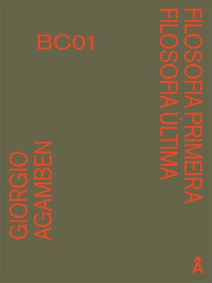 cover image of Filosofia Primeira, Filosofia Última